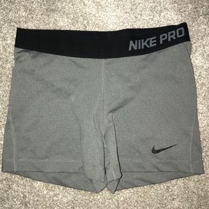 Grey NikePro shorts